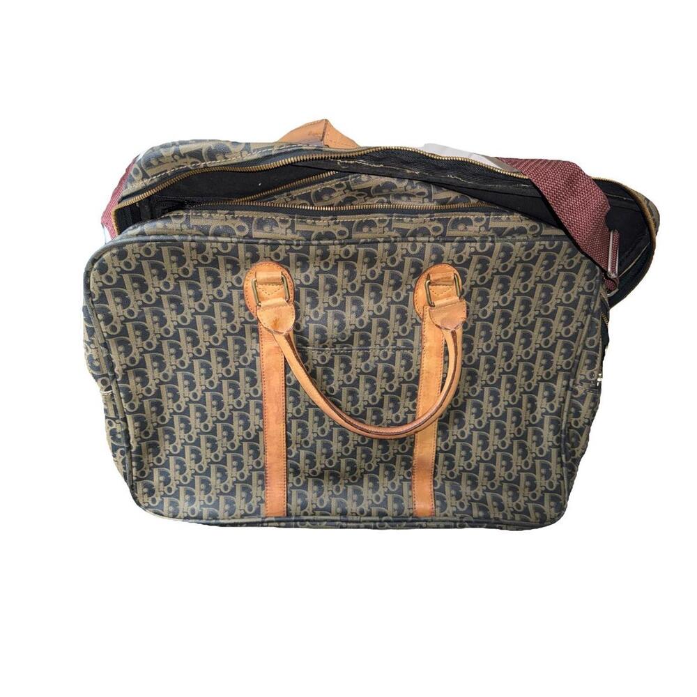 Vintage Christian Dior Bag Monogrammed Suitcase 20” RARE